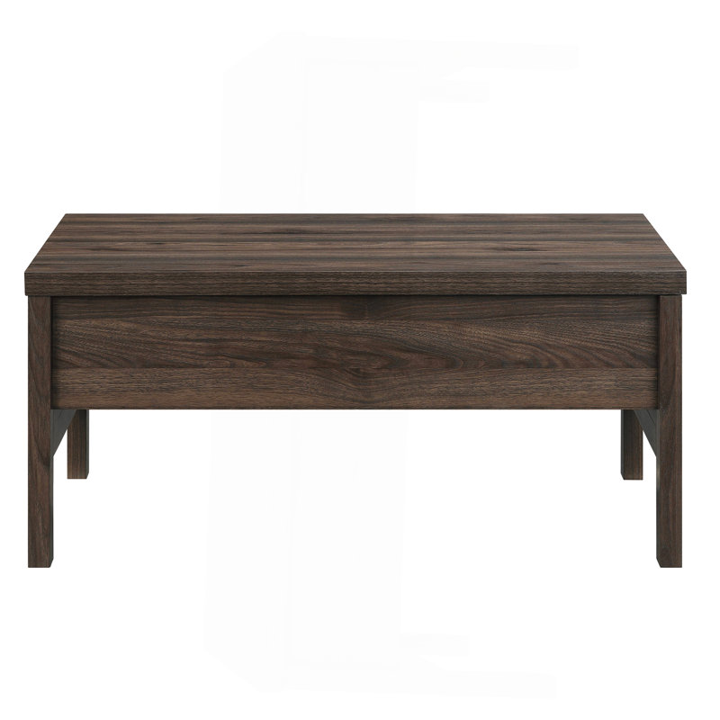 Table basse en noyer avec plateau relevable