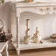 Console blanche en bois massif