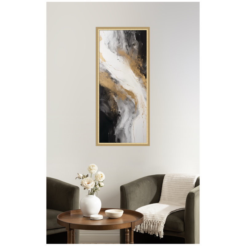 «Luxe Drift Modern Elegant Abstract» par The Creative Bunch Studio, reproduction d'art encadrée