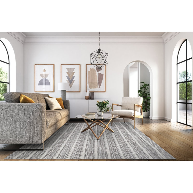 Tapis d'intérieur gris Hokku Designs Dyce
