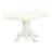 7 Piece Modern Dining Table Set Consist of an Oval Wooden Table with Butterfly Leaf and 6 Baby Blue Linen Fabric Upholstered Chairs, Linen White-272276623