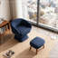 Chaise de loisir rembourrée avec repose-pieds-1295175322