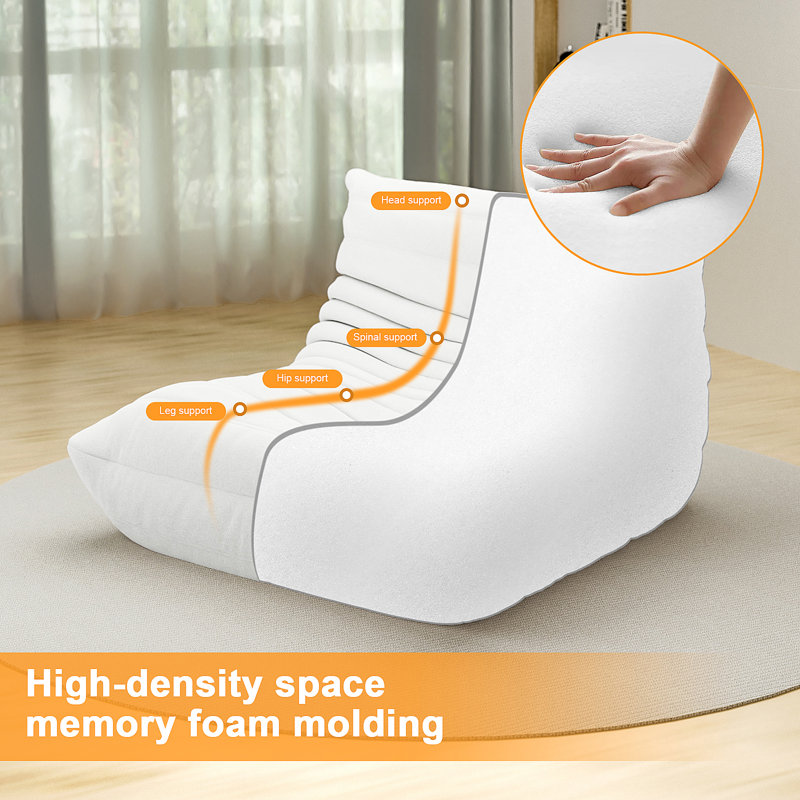 Méridienne à billes 32 po Monett, Microfibre blanche