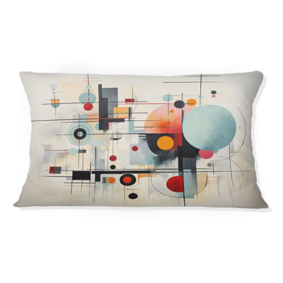 Colorful Suprematism Geometric Metamorphosis - Abstract Suprematism Printed Throw Pillow