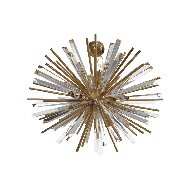 Palisades 10-Light Sputnik Chandelier, Antique Brass