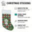 Chaussette de Noël Bichon Frise Poinsettias
