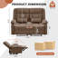 Causeuse inclinable avec porte-gobelets pour salon
