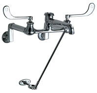 Wall Mounted Optional 2-handle Bathroom Faucet