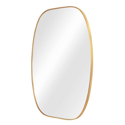 30x40 in Metal Framed Oval Vanity Bathrrom Mirror for Wall
