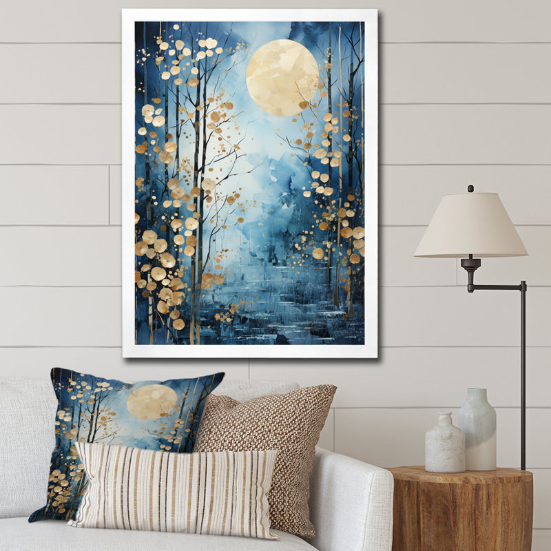 Virko Moonlit Symphony II - impression, Cadre photo blanc, H 40 po x l 30 po x P 1,5 po