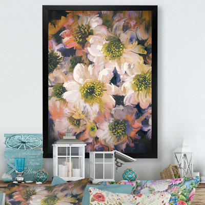 " Grunge Bouquet Of White Flowers "
