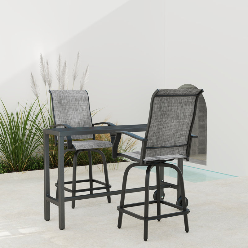 2 Person Counter-Height Dining Set, Gray