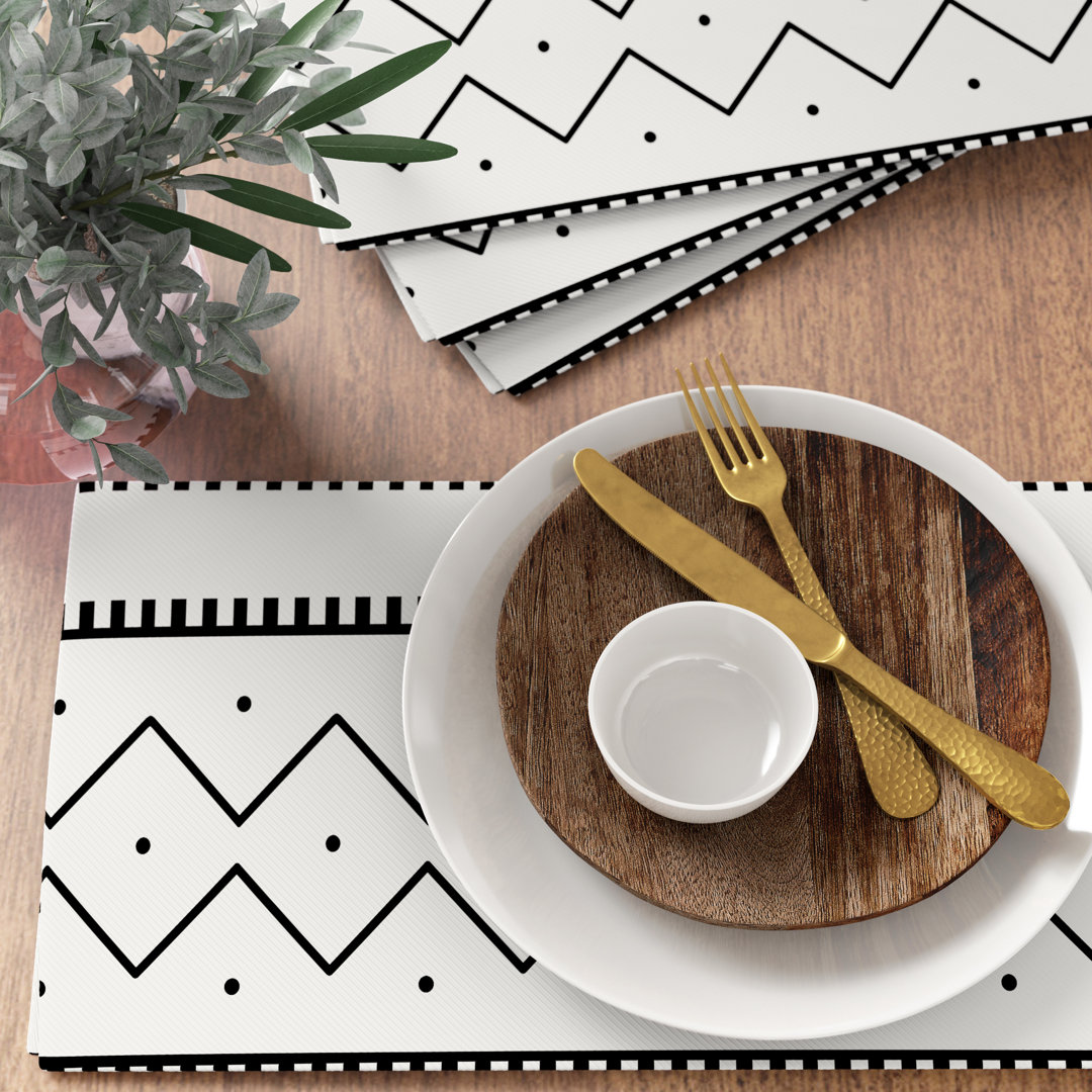 Jhayden Mudcloth 4 Piece Napkin Set (Set of 4) Orren Ellis 