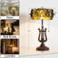 Lampe de table libellule en libellule avec guirlande et ampoule chaude