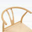 Fauteuil de style médiéval en Y pour salle à manger, siège tissé avec motif en corde, ensemble de 2-583532298