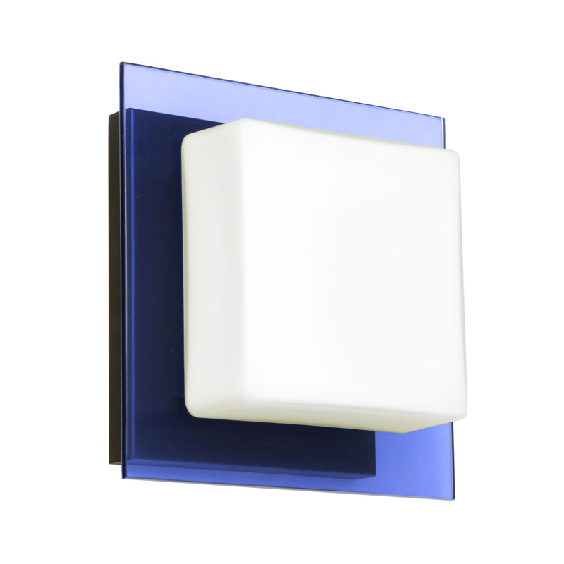 Applique murale 1 lumières Catella, Halogène, Bronze, Bleu