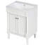 Meuble-lavabo 24 po avec lavabo supérieur, meuble de rangement moderne à 2 niveaux, meuble-lavabo simple, grandes tablettes de rangement (Remplacer SW000102AAF)-412879215-412879214