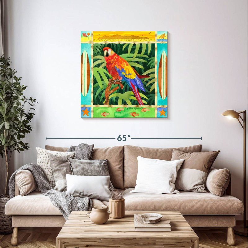 Brampt Surf Parrot, 36" H x 36" W