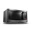 Four à micro-ondes de comptoir TOSHIBA, 0,9 pi³ avec tourne-disque amovible de 10,6 po, acier inoxydable noir