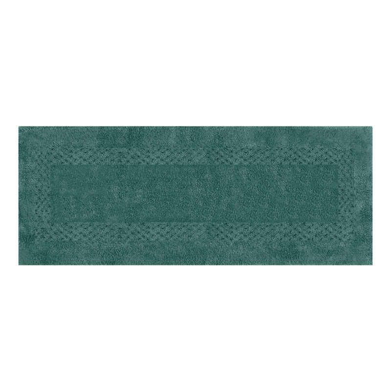 Tapis pour salle de bain Antigona, l 21 po x L 54 po, Vert bouteille