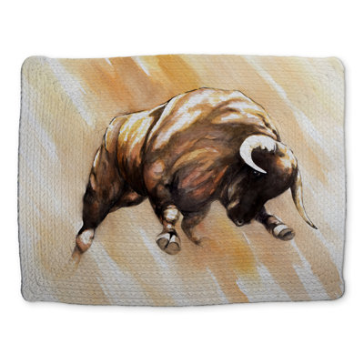 Brown Rustic Braided Polyester Placemat - Bull to Attack Decor