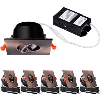 Ultra-mince Remodel DEL sans lumière encastré à intensité variable avec J-Box 2700K blanc doux