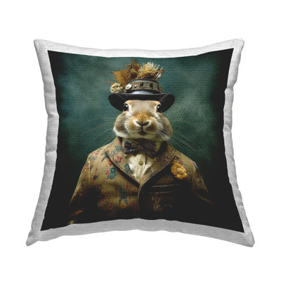 Polyester Throw Square Indoor/Outdoor Pillow Cover & Insert
