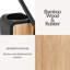 Brosse et support de toilette en caoutchouc et bois-113869119