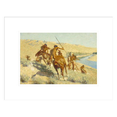 Episode of the Buffalo Gun by Frederic Remington -Framed Giclee Print