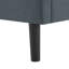 Structure de lit double tapissier gris foncé avec tête de lit capitonnée en bois massif pour la chambre à coucher-123045033-123045035