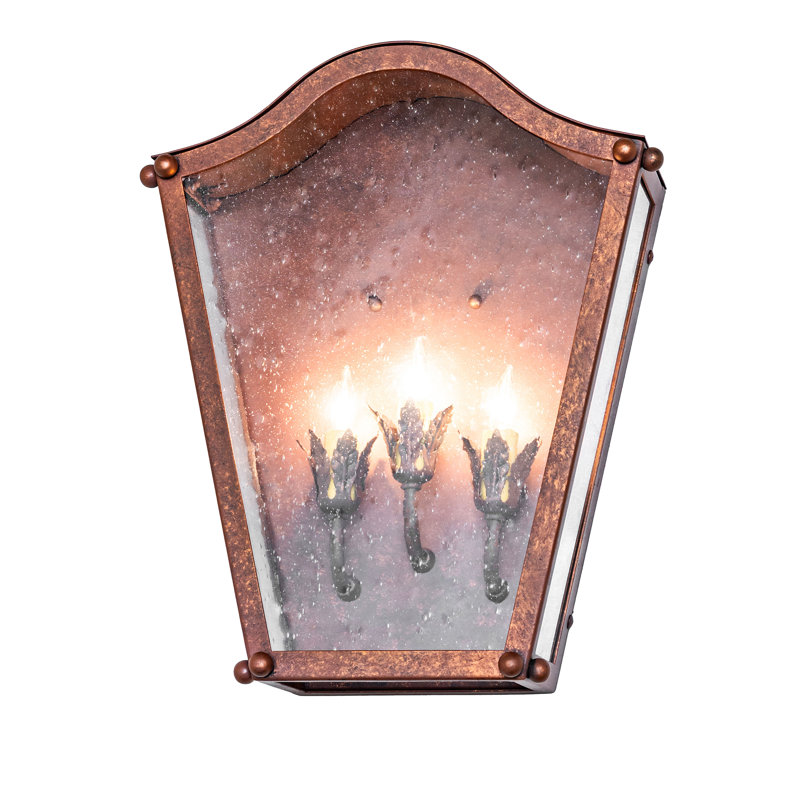 14" Wide Austin 3 Light Wall Sconce, 16.5" H x 14" W x 6" D
