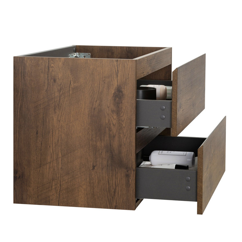Amryis 29.75'' Bathroom Vanity Base Only, Walnut