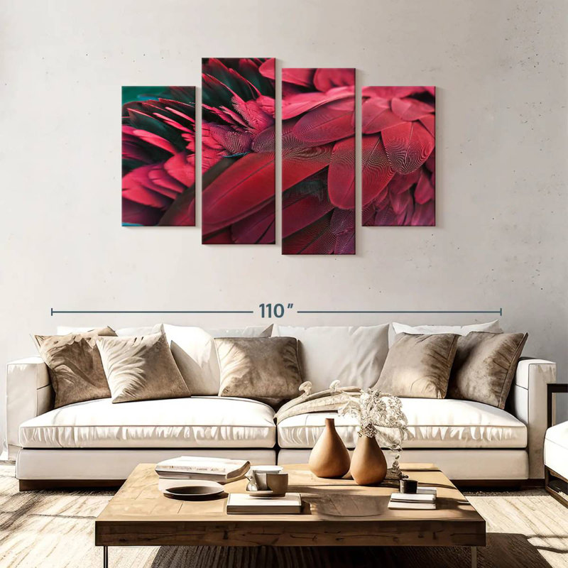 Brampt Feather, 48" H x 75" W