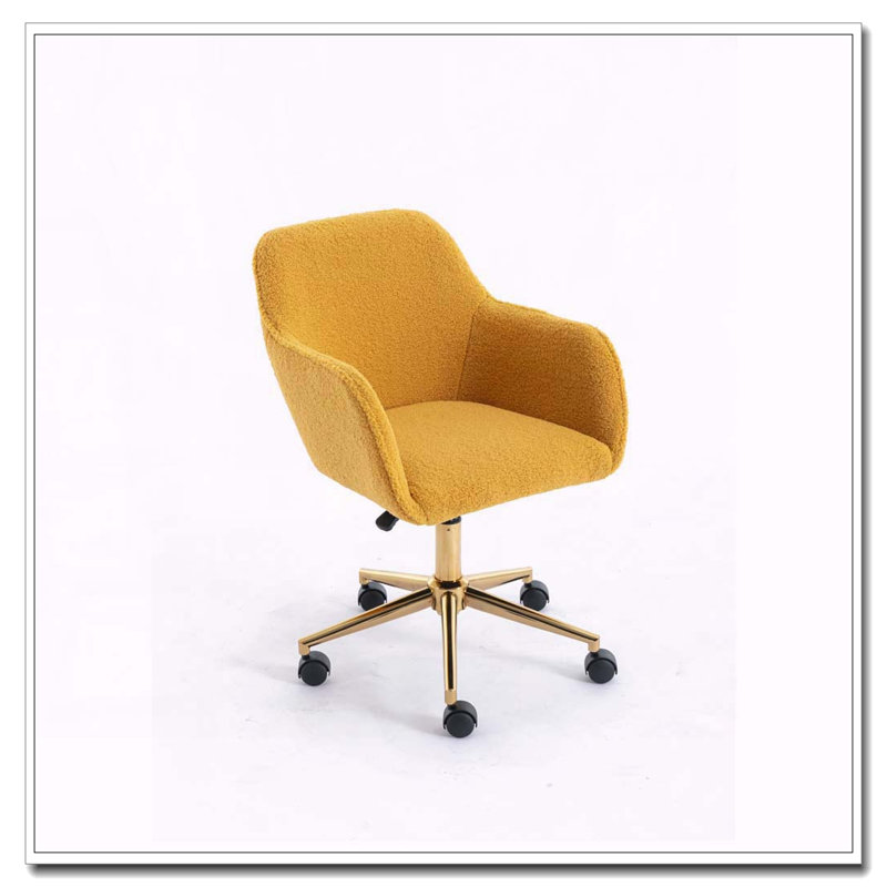 Chaise de bureau Teddy, Peluche jaune