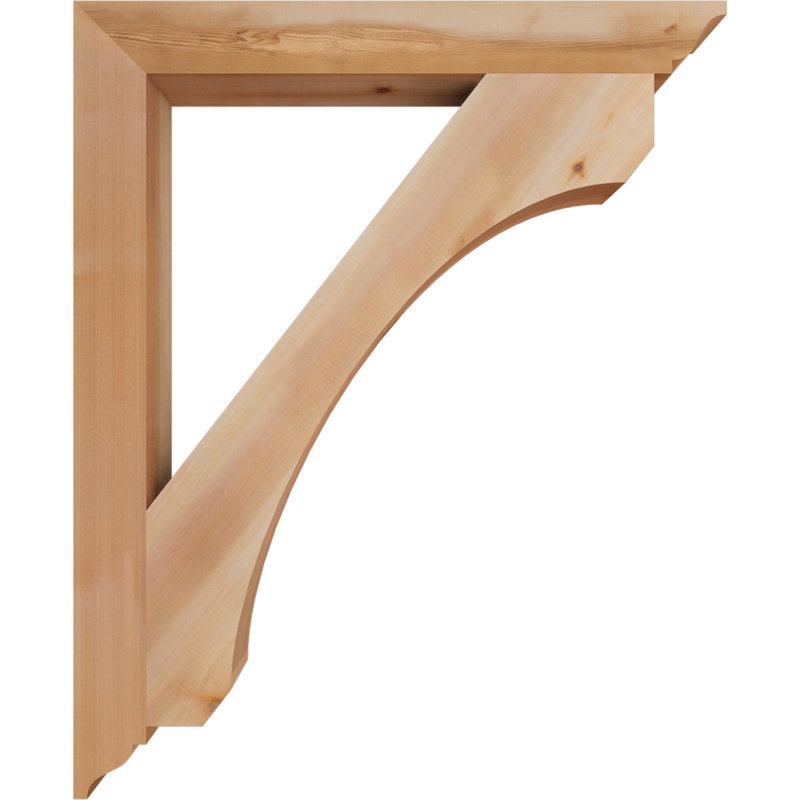 Support en bois rustique traditionnel BKTLEC01, Cèdre rouge de l'Ouest (lisse), H 44 po x l 3,5 po x P 36 po