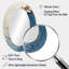 Vortex océanique bleu et blanc - miroir mural ovale blanc-2135064139