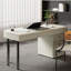 Bureau rectangulaire beige en bois massif avec 5 tiroirs-2035723563-2035723561