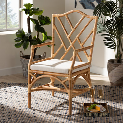 Breanda 22.8" W Rattan Armchair