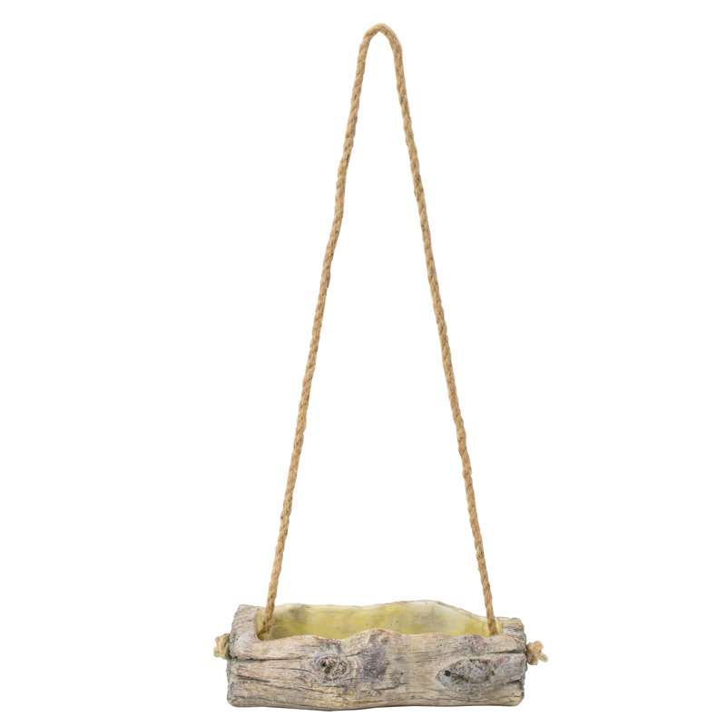 Pot à fleurs suspendu en ciment Antoniya, H 9,4 po x l 4,3 po x P 4,3 po