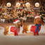 2 pièces de décoration de Noël teckel brun clair