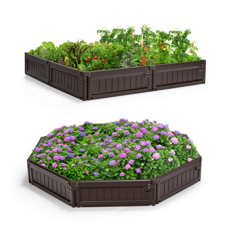 Ensemble de lit de jardin surélevé en plastique 2 pièces Kostaq