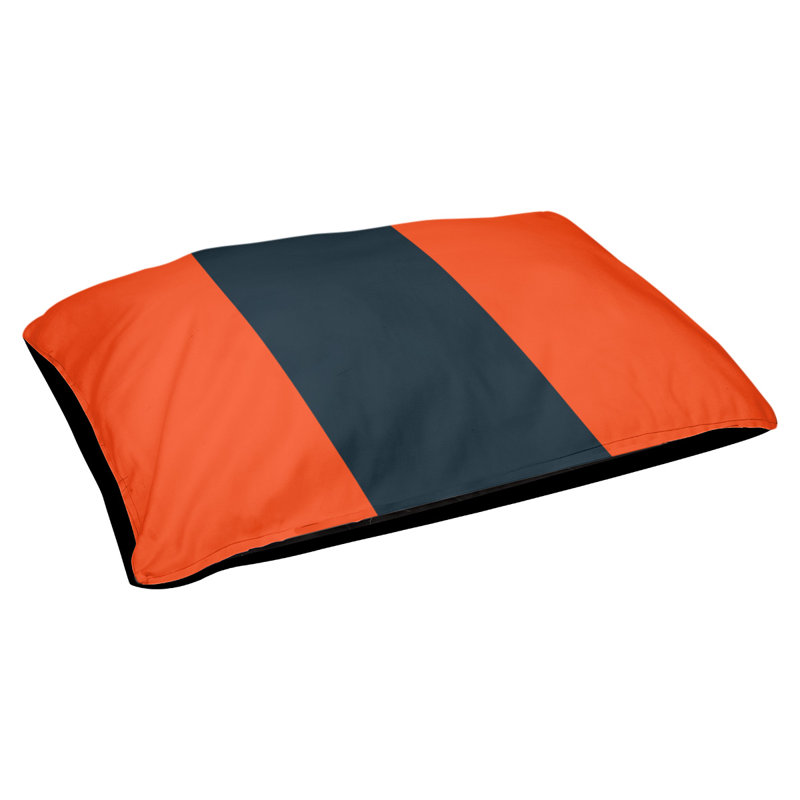 Coussin d'extérieur pour chien Florida Tribe, Grand (l 50 po x P 40 po x H 7 po), Orange/Navy