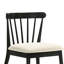 De 2 chaises d'appoint de salle à manger en bois massif noir avec un design rustique et des sièges rembourrés, assemblage simple pour la cuisine ou le coin, 21,59 pouces de largeur, 24,94 lb d'attrait traditionnel, sièges, installation rapide-772417267