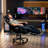 Ergonomic Office Chair With 120° Recline & Extending Footrest Medium-Firm Faux Leather Computer Desk Chair With Lumbar Support & Linkage Armrest-810591170