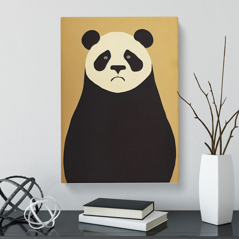 Simple Panda Vol.1 - Wrapped Canvas Print, 50cm H x 35cm W x 3cm D