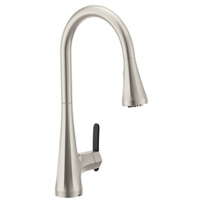 Robinet de cuisine rétractable en acier inoxydable monocommande à grande arche Spot Spot Resist