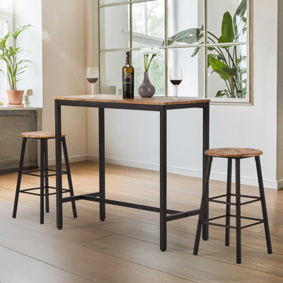 3 - Piece Dining Set, Rectangular Bar Table Set