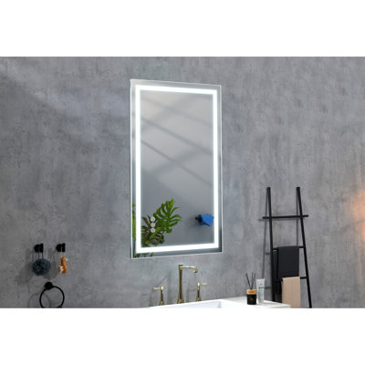 36"X24" Led Mirror For Bathroom With Front & Backlight, Fog, Dimmable, 3 Colors, Makeup, Skincare, Shaving, Clothing Sanction Dimmable Color Options, By Experience