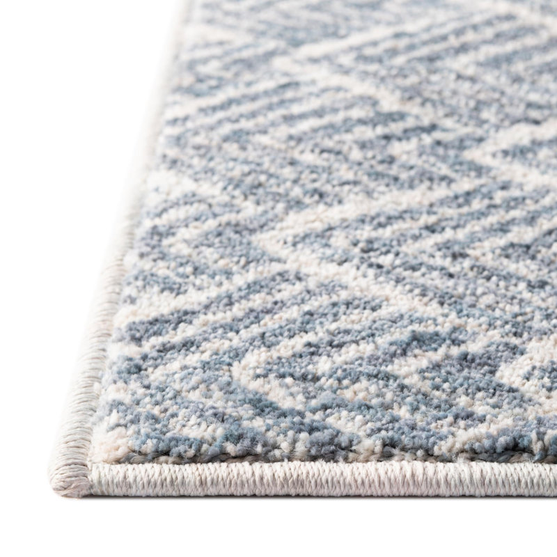 Everly Quinn Jera Performance Harbor Blue Rug & Reviews | Wayfair