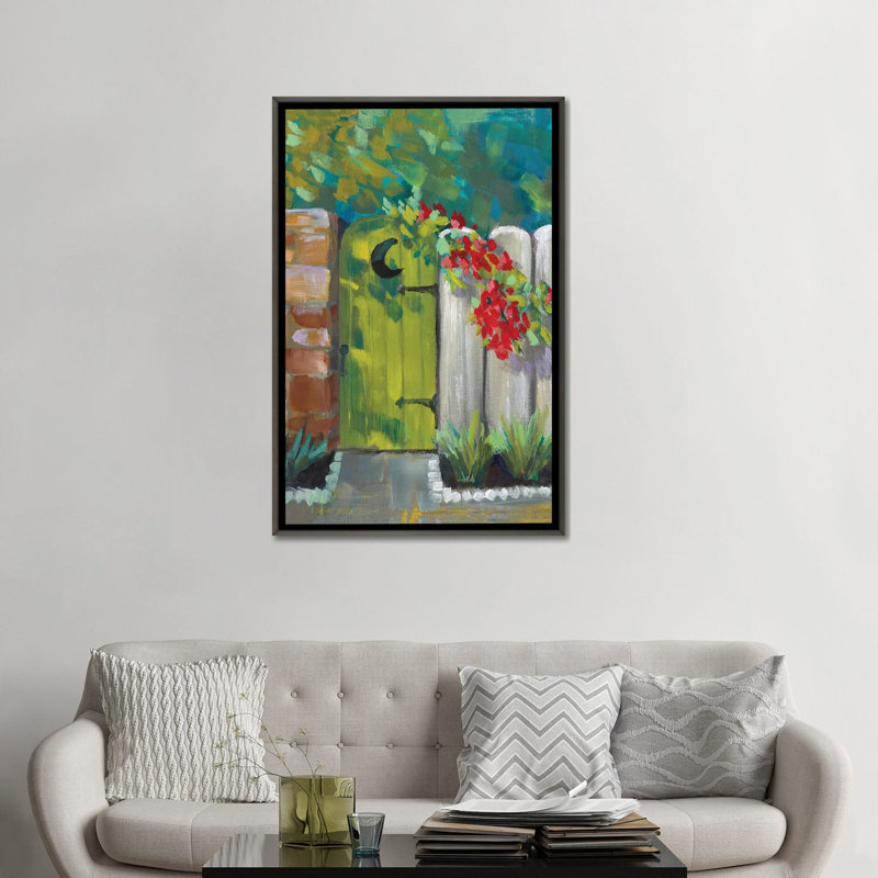 Porte de lune - reproduction d'art murale - toile encadrée, H 48 po x l 32 po, Gris